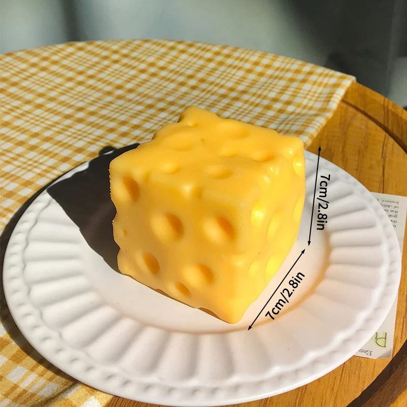 Cheese Squishy Cheese Butter Squishy Fidget Toys Stress Relieving Gifts Funny Party Favors Feel Good Squishy Ornament