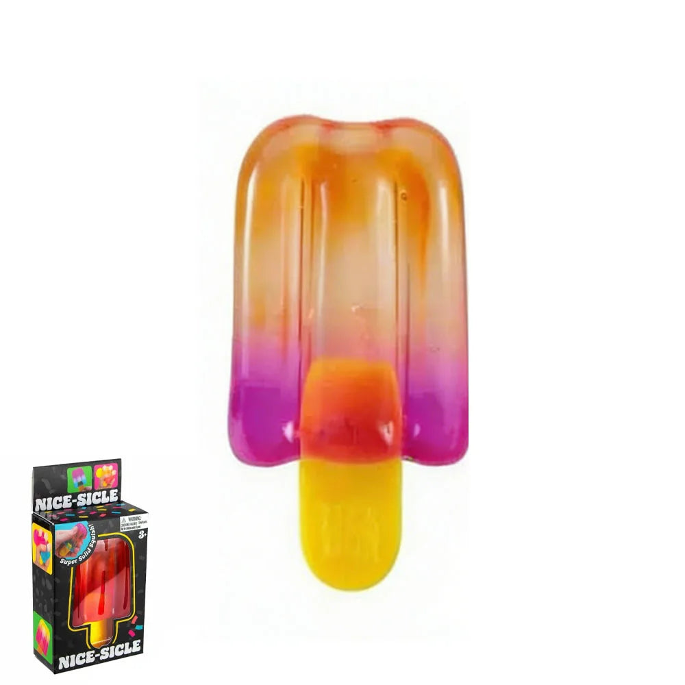 1/3pcs Ice Cream Squishy Squeeze Toy Nice Cube Sensory Fidget Toy Portable Stress Relief Gadget for Office Home Daily Relax