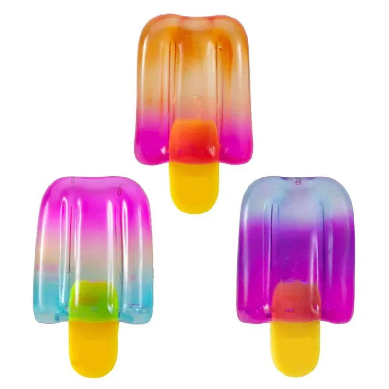 1/3pcs Ice Cream Squishy Squeeze Toy Nice Cube Sensory Fidget Toy Portable Stress Relief Gadget for Office Home Daily Relax