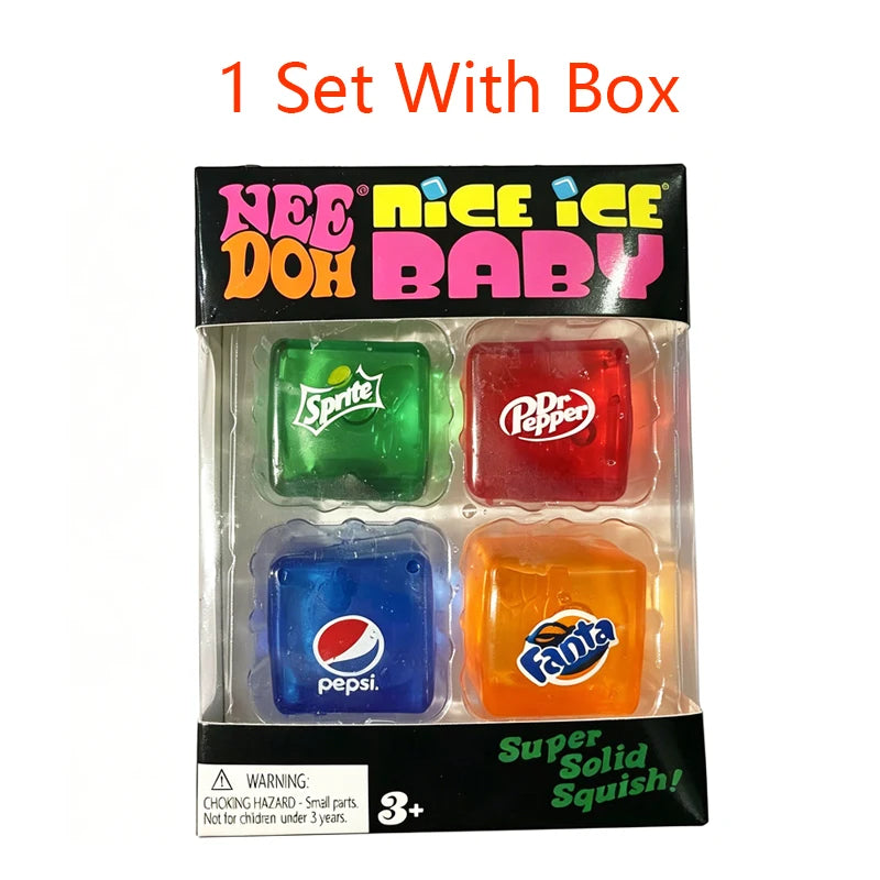 Squishy /Schylling /NeeDoh/. Nice Cube Sensory Squeeze Toy Super Squish Stress Relief Anxiety Sensory Tool Stress Reliever Toys