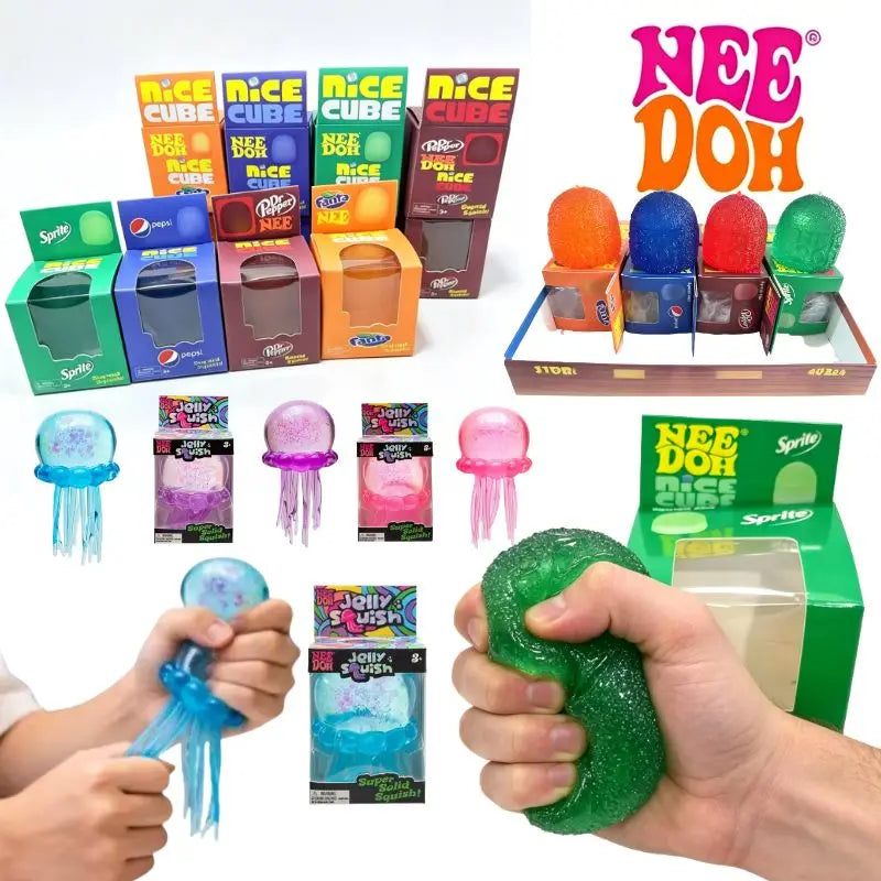 Squishies Nee Doh Jellyfish Squish Toy Fidget Toy Gumdrop Soft Squeeze Squishy Sensory Stress Relief Surprise Blind Box