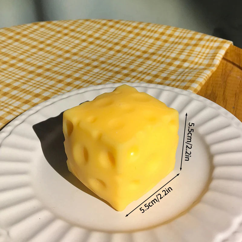 Cheese Squishy Cheese Butter Squishy Fidget Toys Stress Relieving Gifts Funny Party Favors Feel Good Squishy Ornament