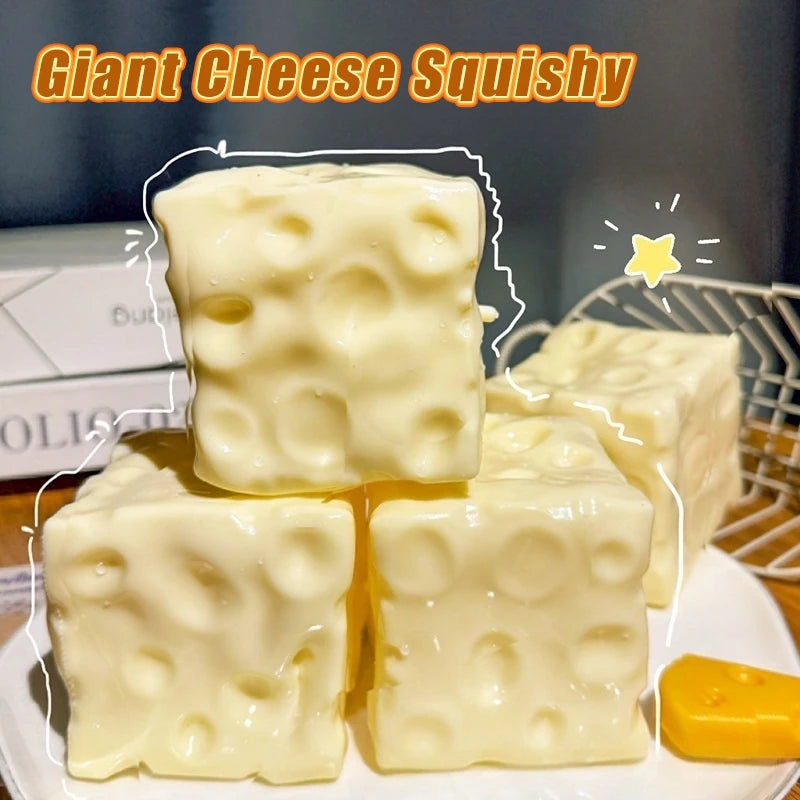 Cheese Squishy Cheese Butter Squishy Fidget Toys Stress Relieving Gifts Funny Party Favors Feel Good Squishy Ornament